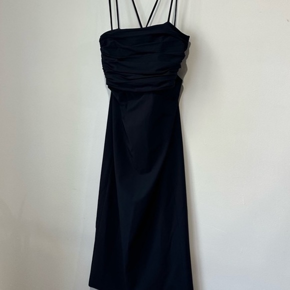 Cinq a Sept navy cut out Dress with Spaghetti Straps and open back 8 nwt Judy - Picture 6 of 8